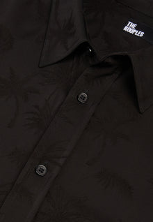 Jacquard Shirt With Palm Trees | Men | Black