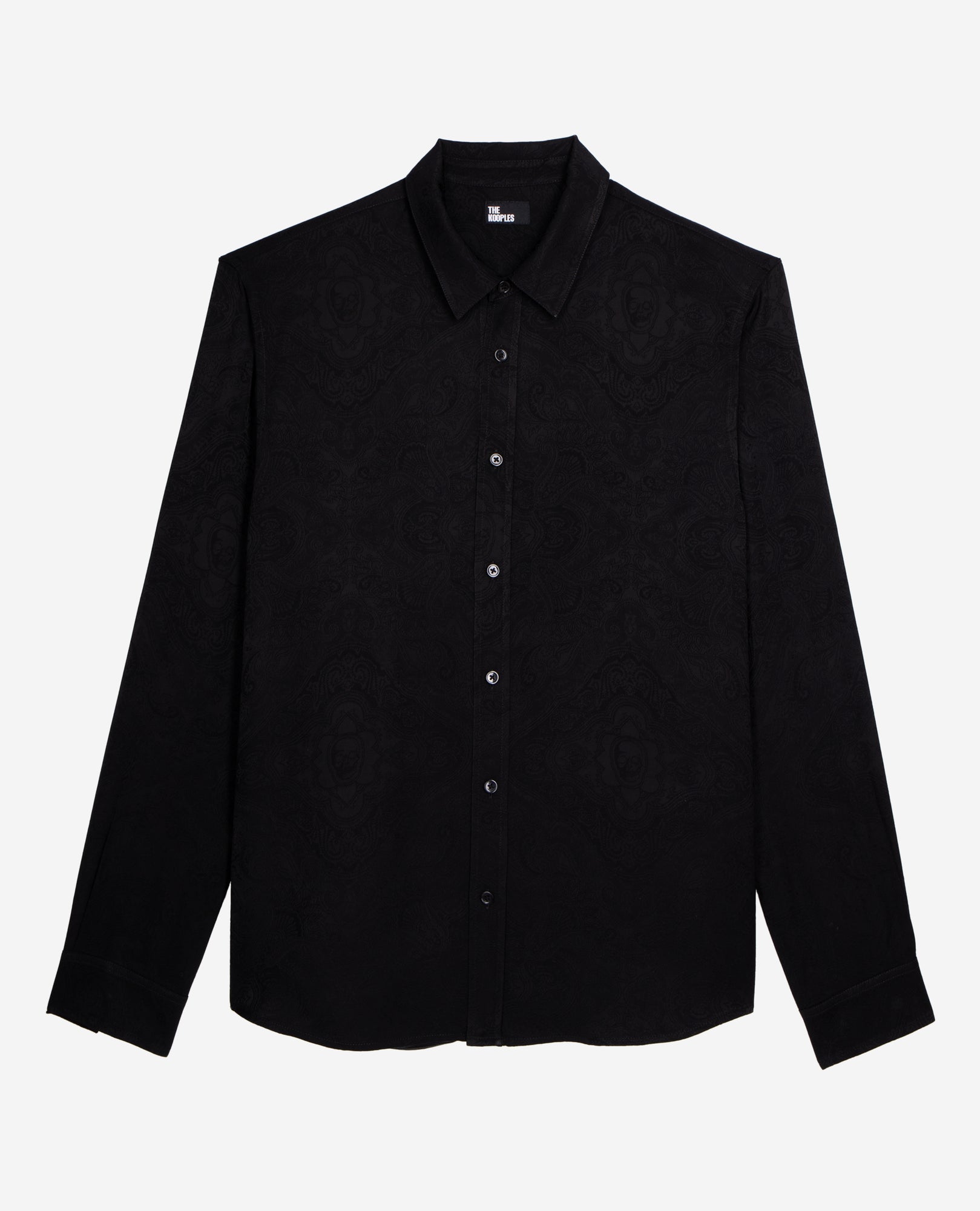 Jacquard Shirt With Skulls | Men | Black