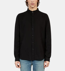 Cotton And Linen Shirt | Men | Black