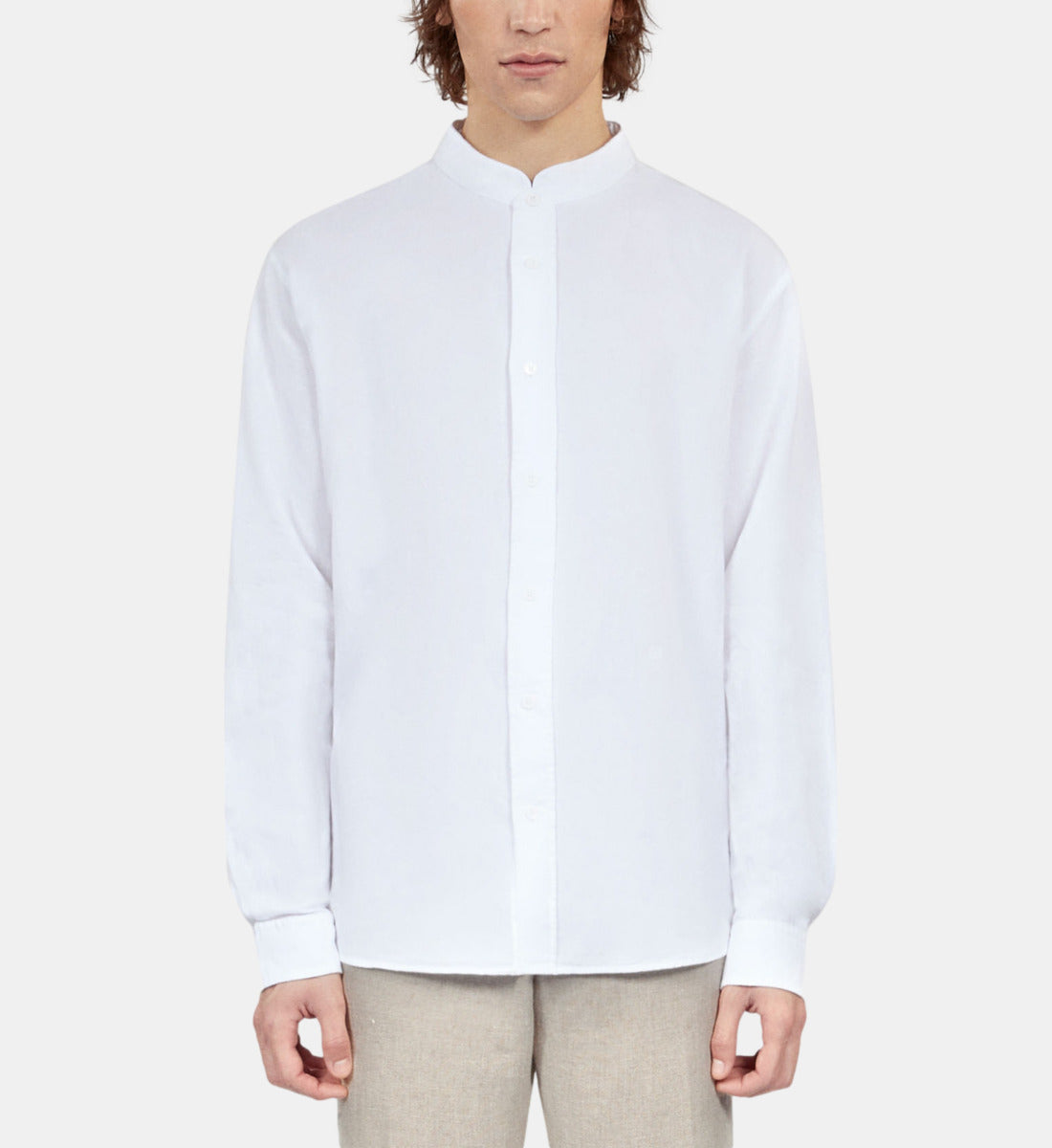 Cotton And Linen Shirt | Men | White