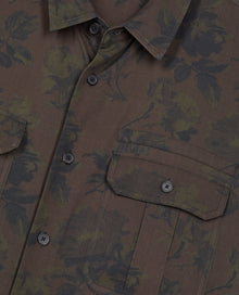 Floral Print Shirt | Men | Dark Brown