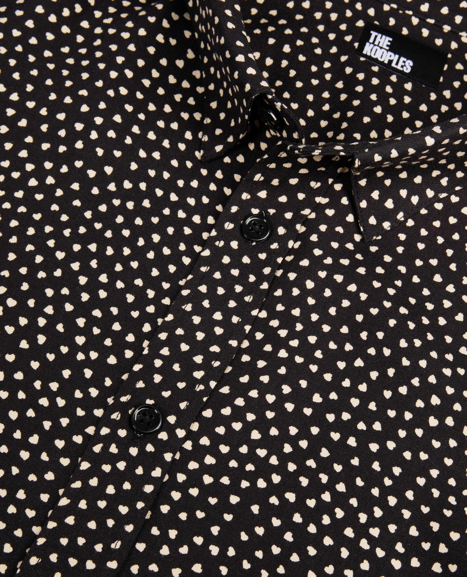 Hearts Printed Shirt | Men | Black x White