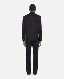 Jacquard Shirt With Hearts | Men | Black