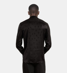 Jacquard Shirt With Stars | Men | Black