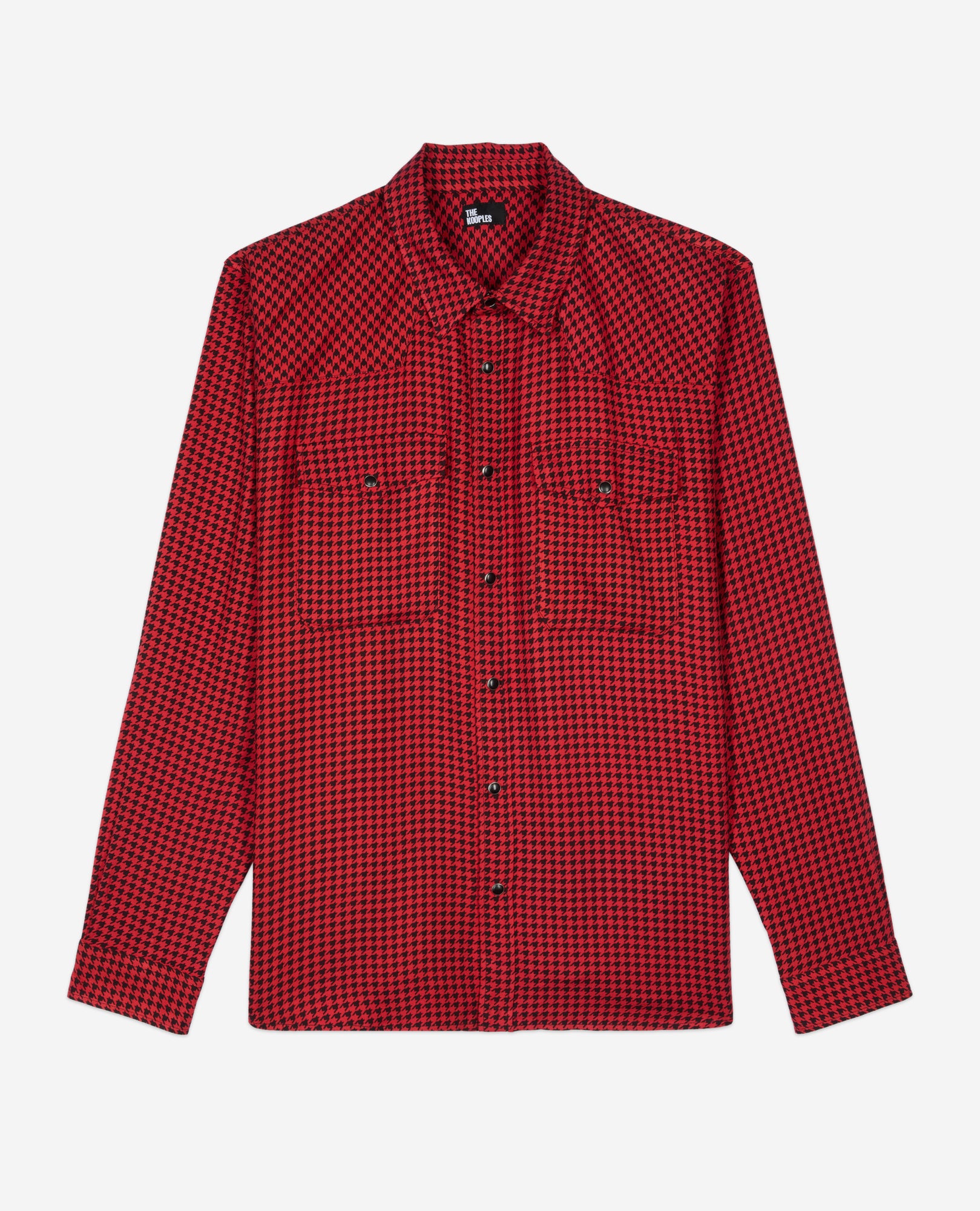 Houndstooth Shirt | Men | Black x Red