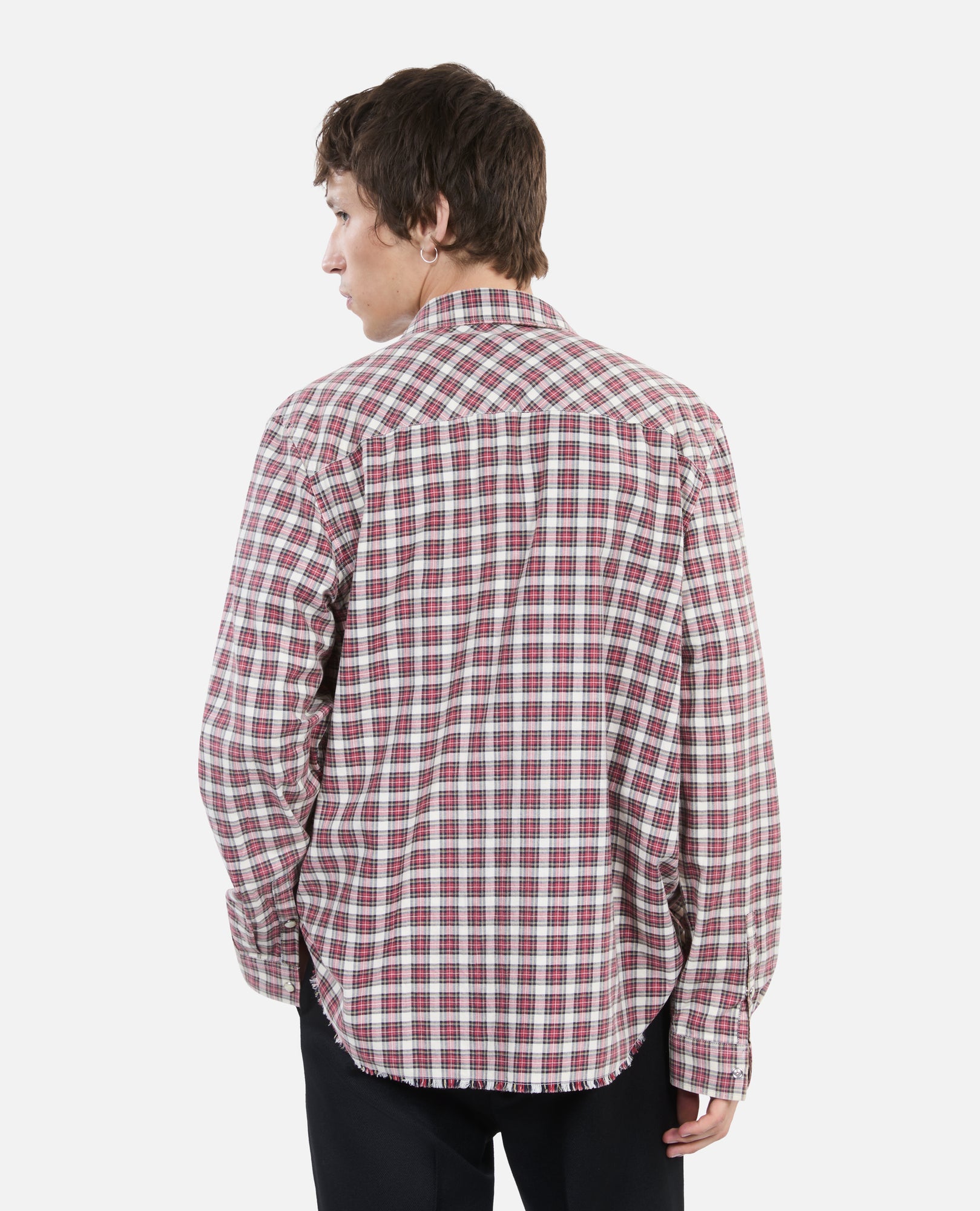 Checked Shirt | Men | Black Ecru Red