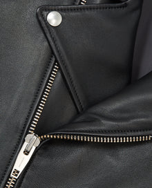 Leather Jacket With Belt And Zipper | Men | Black