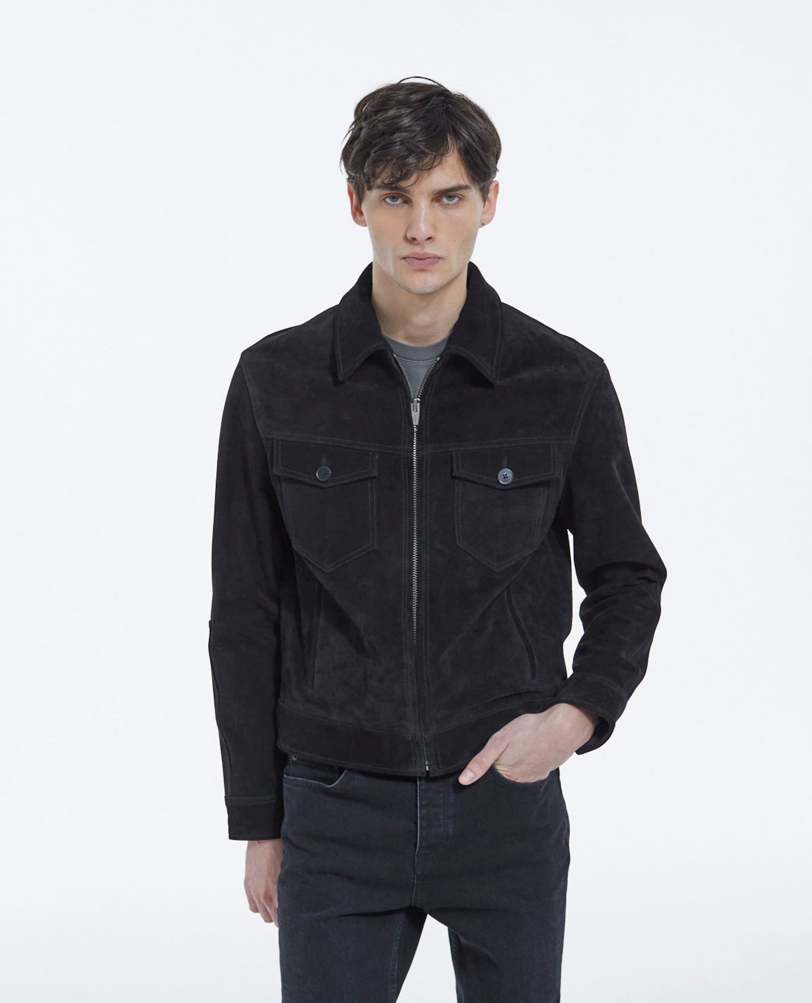 Suede Jacket | Men | Black