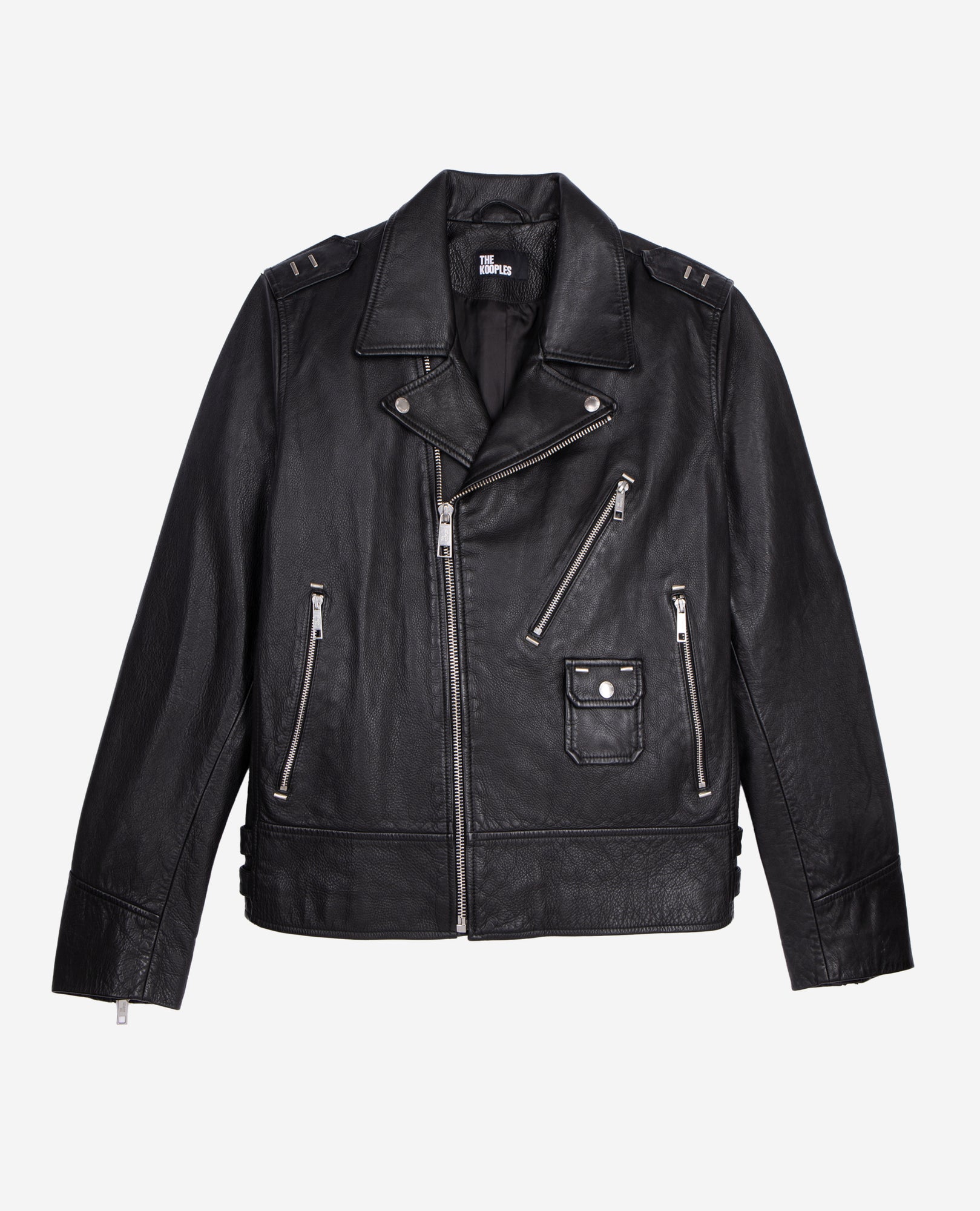 Leather Biker Jacket | Men | Black