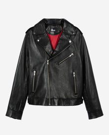 Leather Biker Jacket | Men | Black