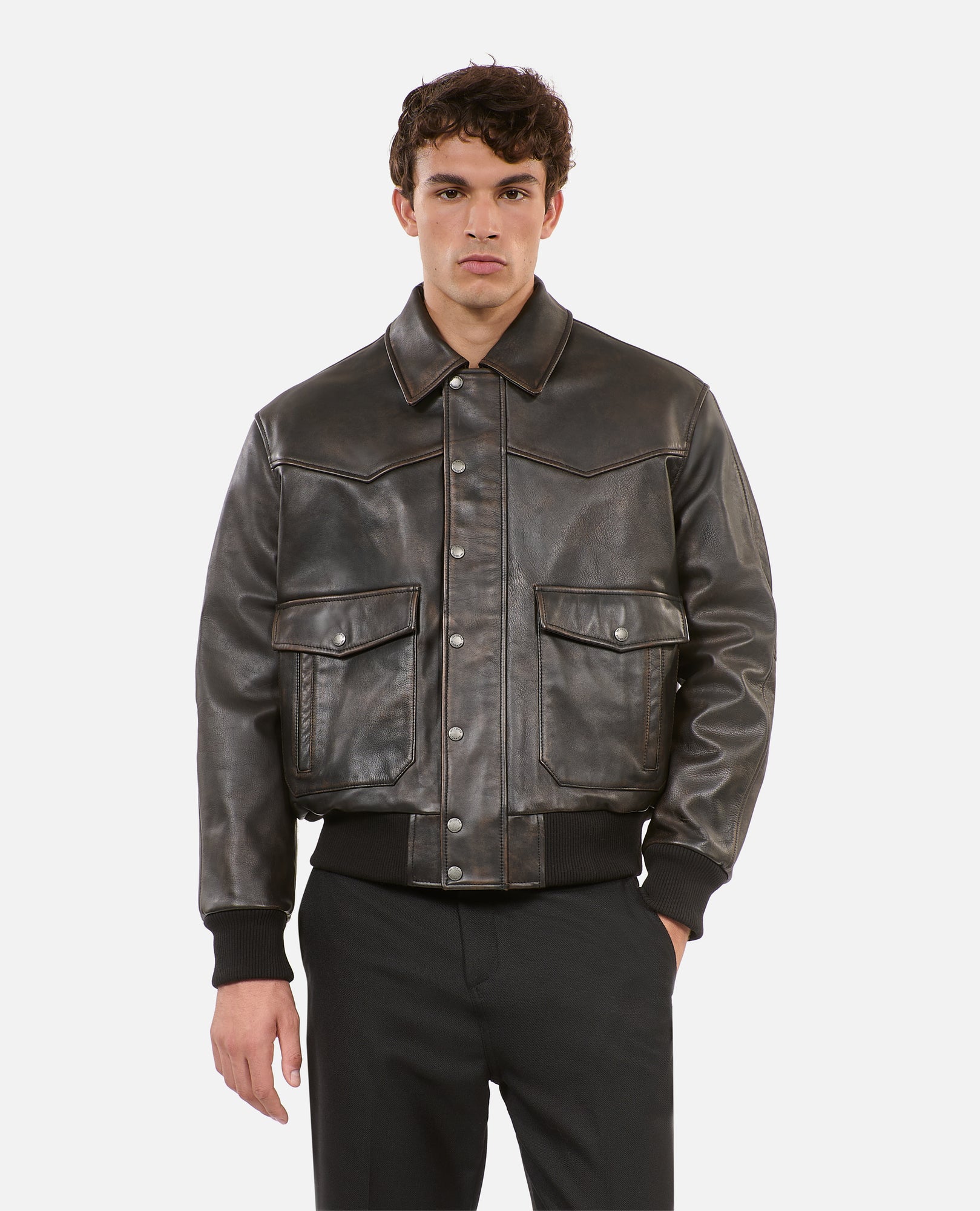 Leather Jacket | Men | Dark Brown