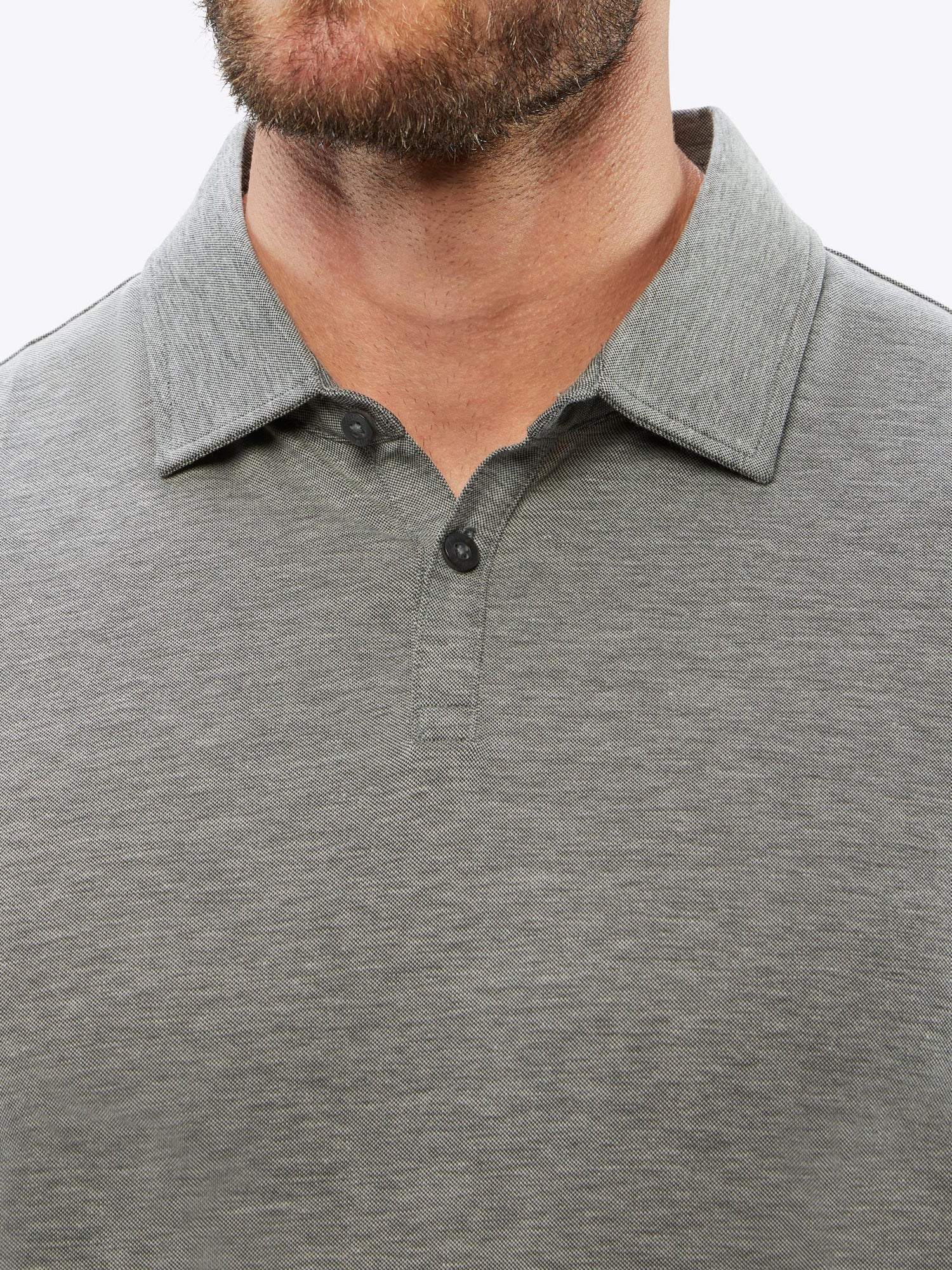 Mens | COZ Signature-Fit Pima Cotton Blend Polo | Heather Black