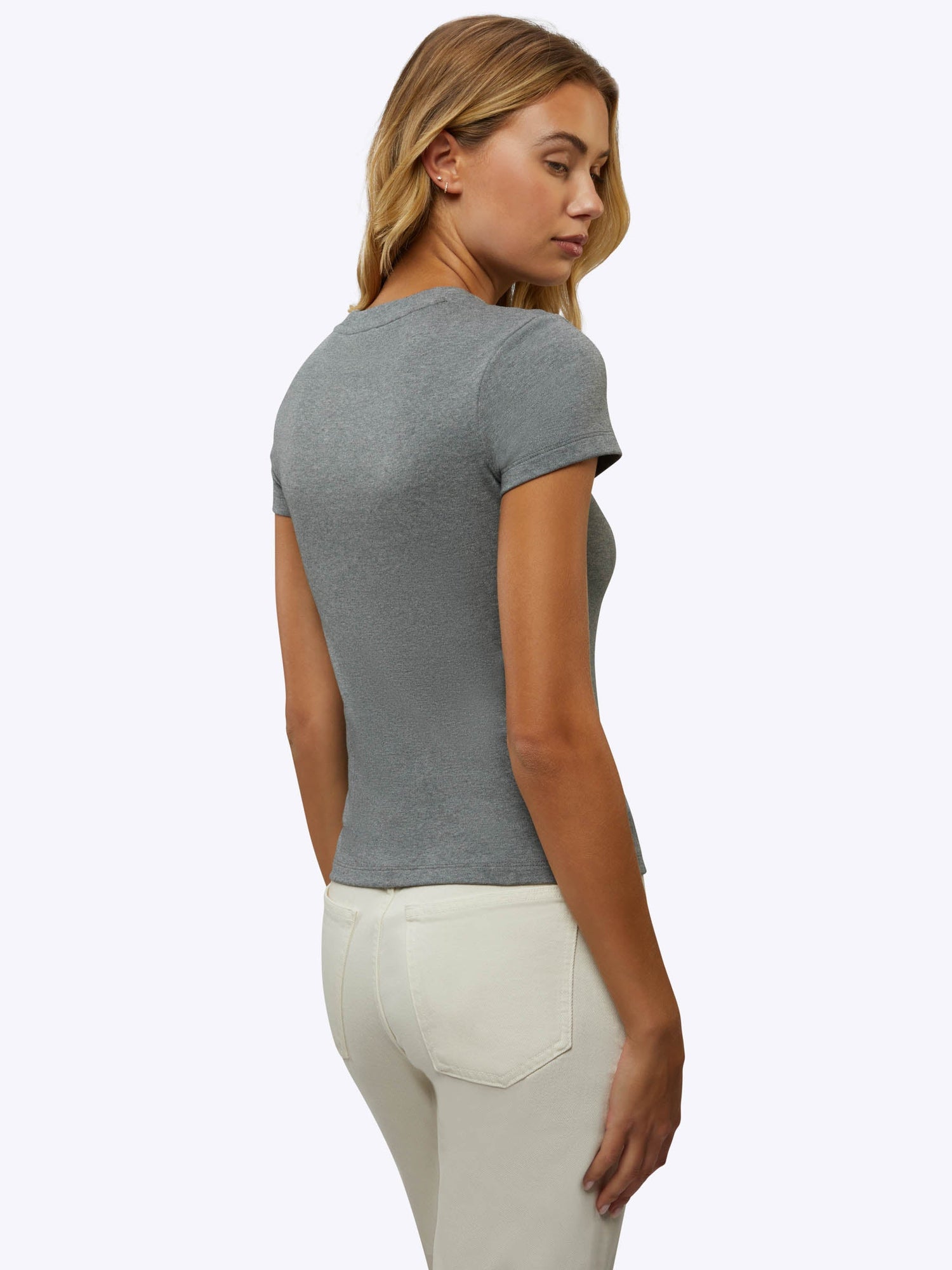 Womens | Tomboy Tee - Slim-Fit Tomboy Cotton | Heather Grey
