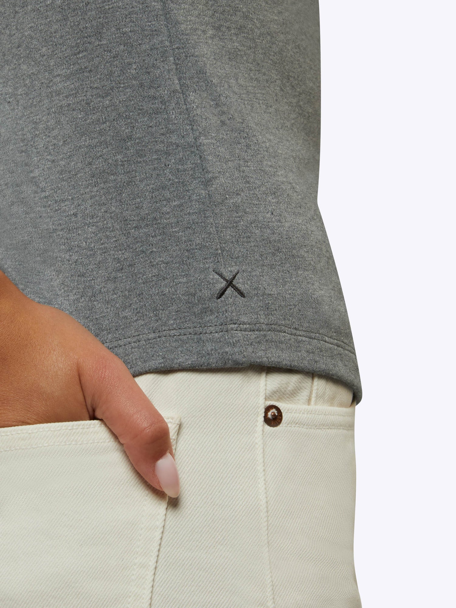 Womens | Tomboy Tee - Slim-Fit Tomboy Cotton | Heather Grey