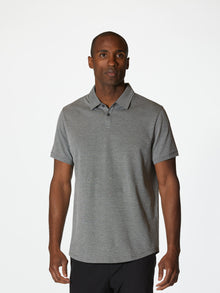 Mens | Universal Classic-Fit Pima Cotton Blend COZ Polo | Heather Black
