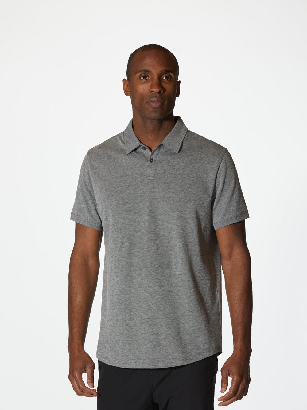 Mens | Universal Classic-Fit Pima Cotton Blend COZ Polo | Heather Black