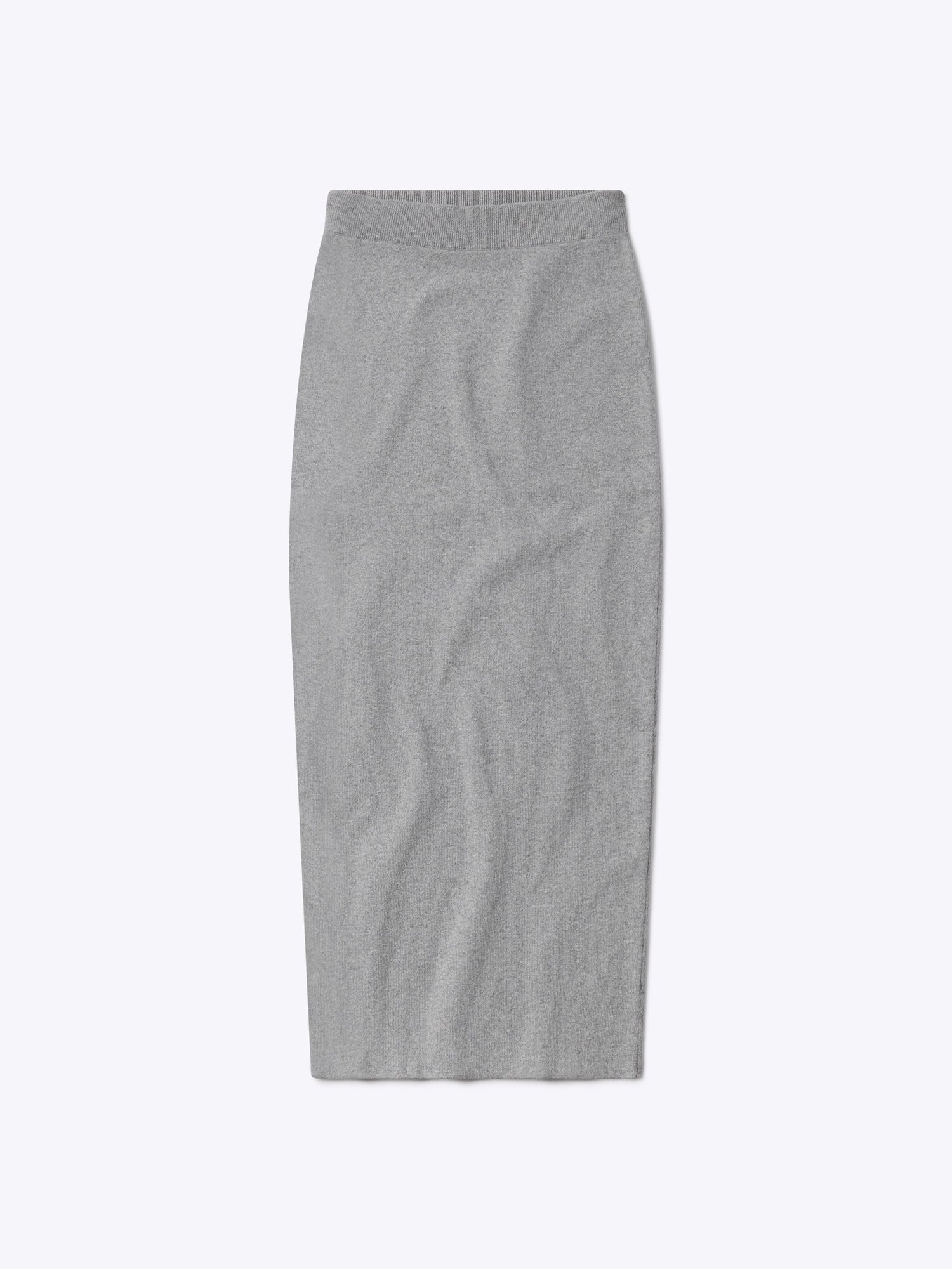 Womens | Soho Knit Form-Fitting Midi Skirt | Heather Grey
