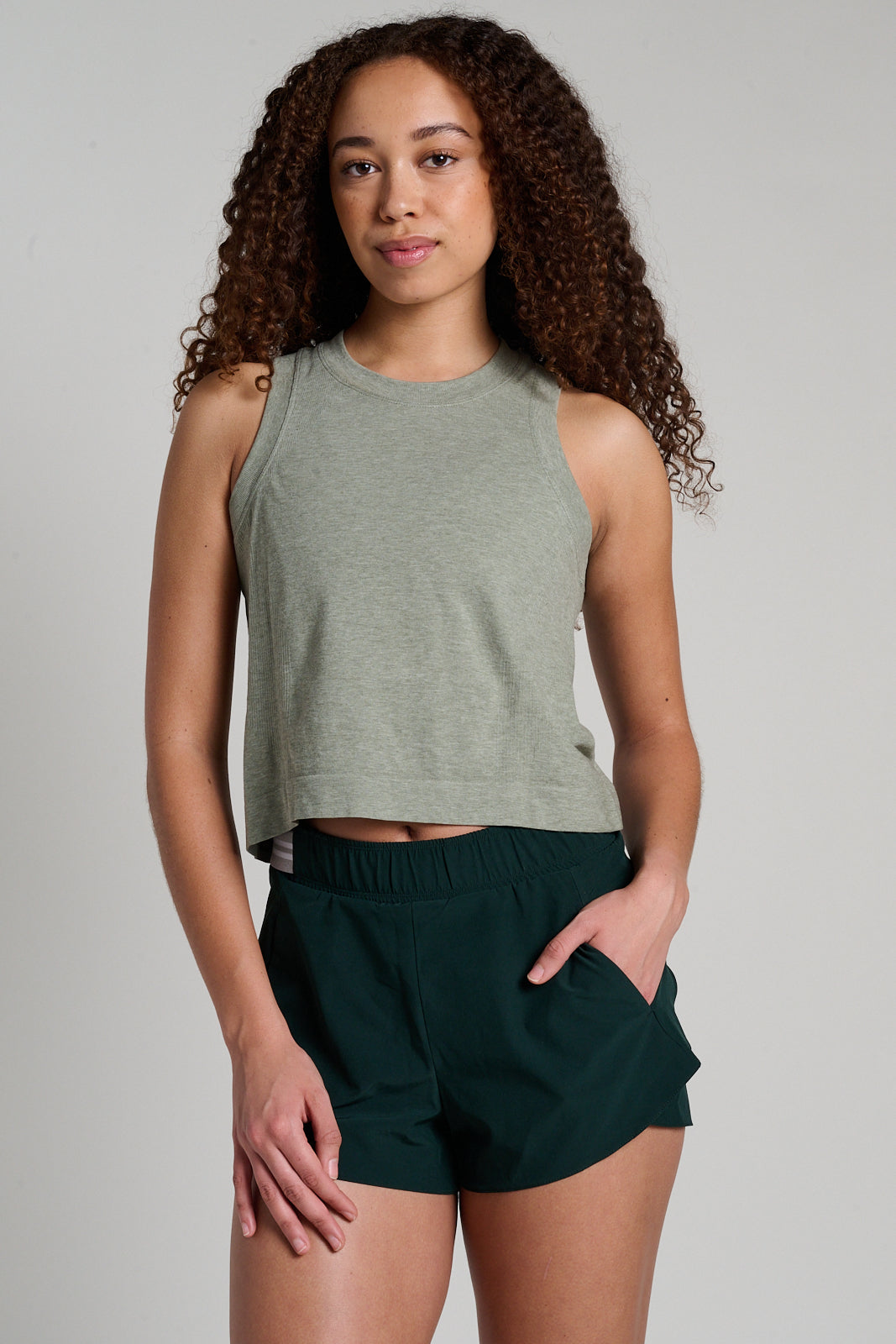 LNDR | Here Today Crop Tank | Sage