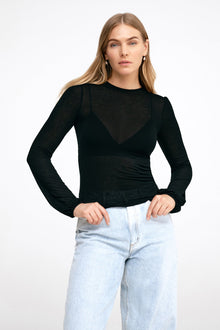 Alex Sheer Top | Black