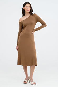 Angela Dress | Chestnut Brown