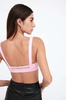 Mesh Back Bralette | Pink