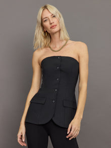 Herskind | Jacqui Top | Dark Grey Pinstripe