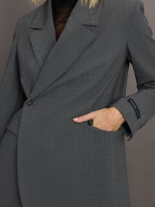 Lilith Blazer | Light Grey Pinstripe