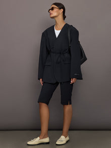 Yago Blazer | Navy Pinstripe