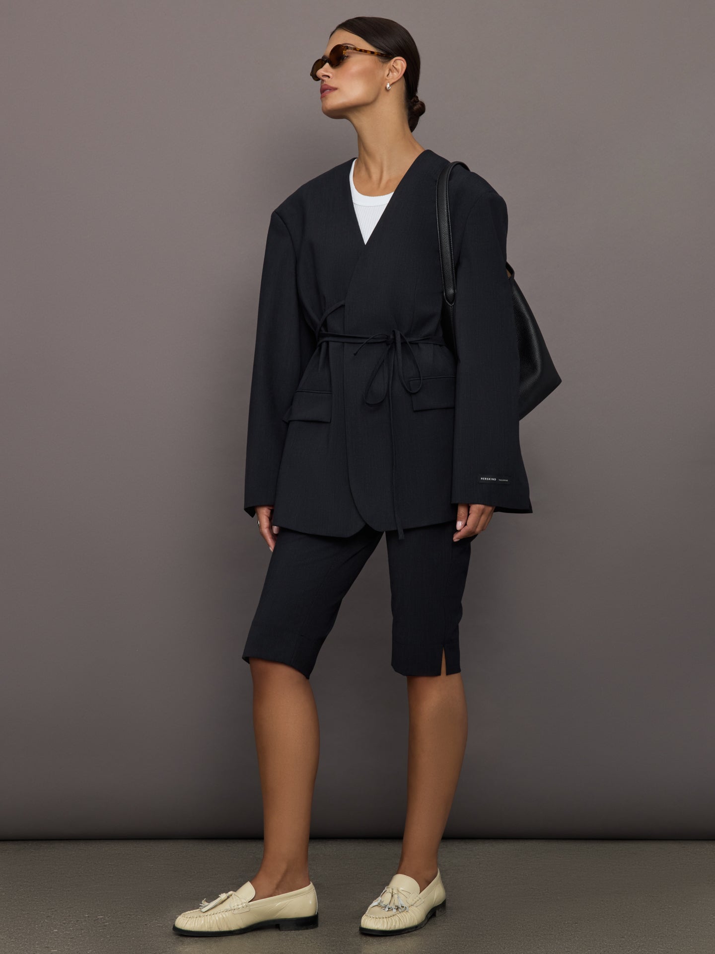 Yago Blazer | Navy Pinstripe
