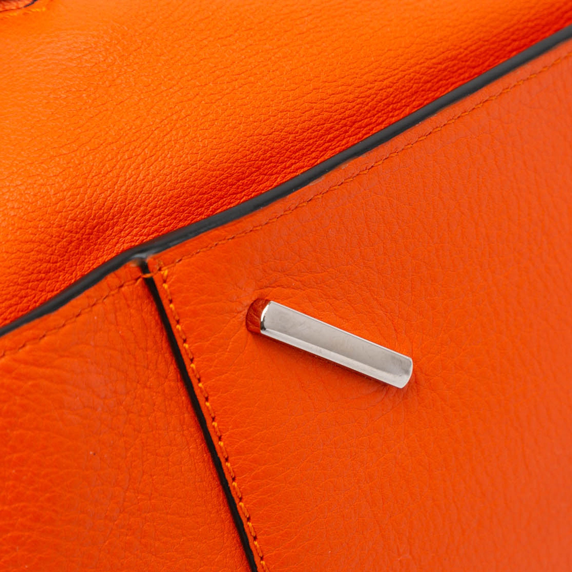 Loewe | Pre-Owned Small Leather Hammock Satchel | Orange