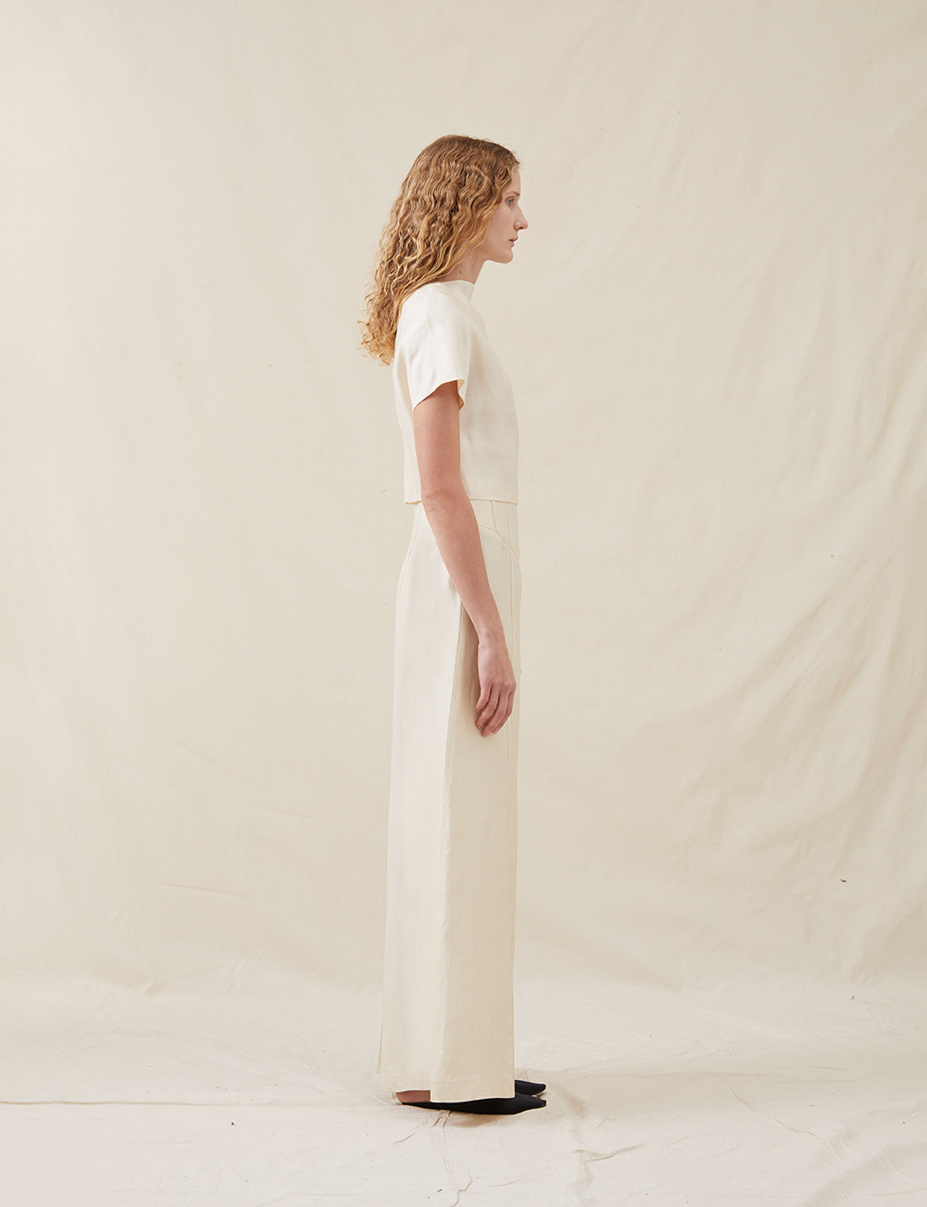 Womens | The Shell Top In Organza | Pearl