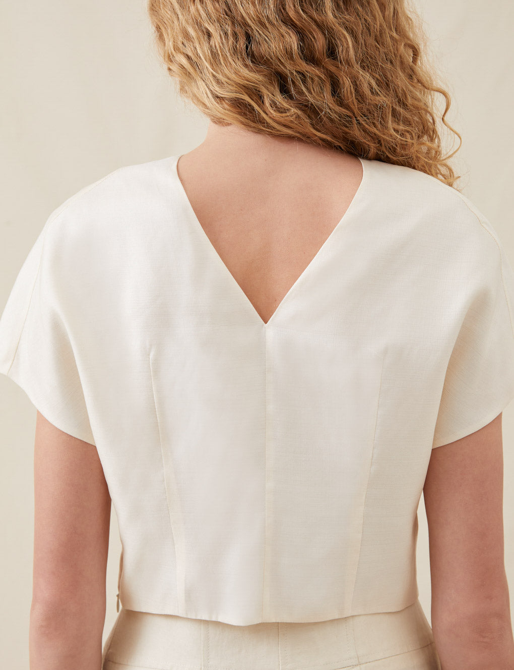 Womens | The Shell Top In Organza | Pearl