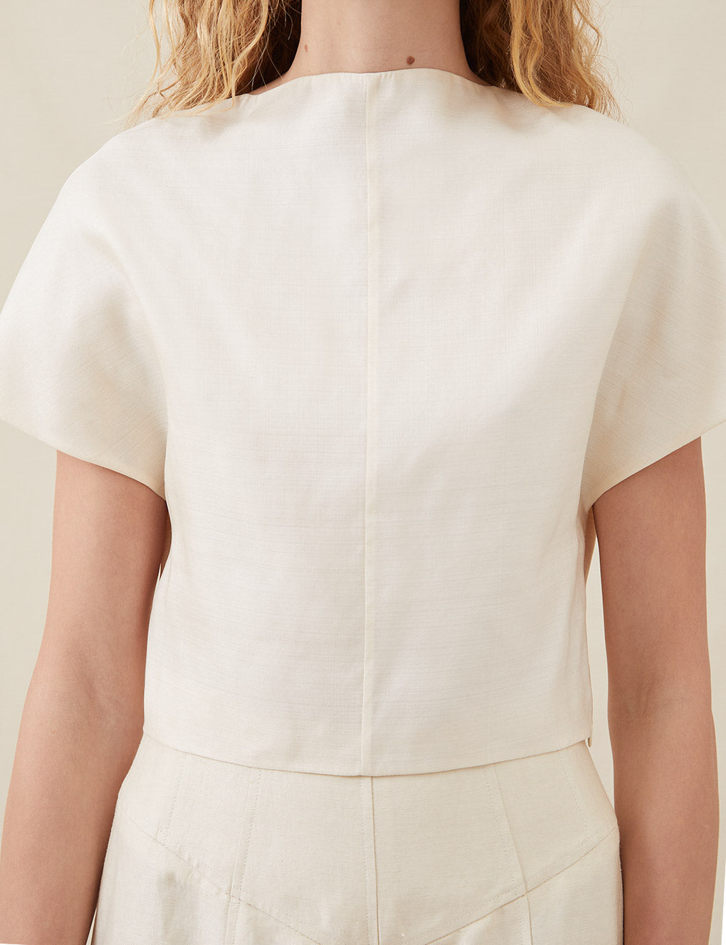 Womens | The Shell Top In Organza | Pearl