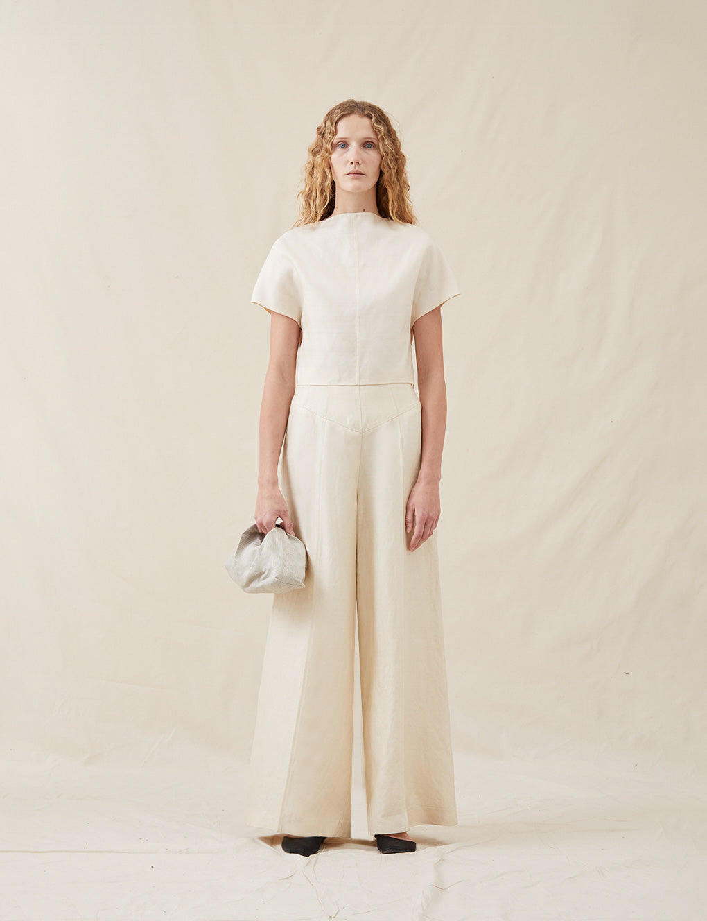 Womens | The Shell Top In Organza | Pearl