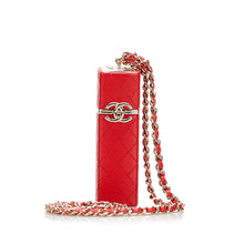 Chanel Pre-Owned CC Lambskin Squared Lipstick Case on Chain | Women | Red