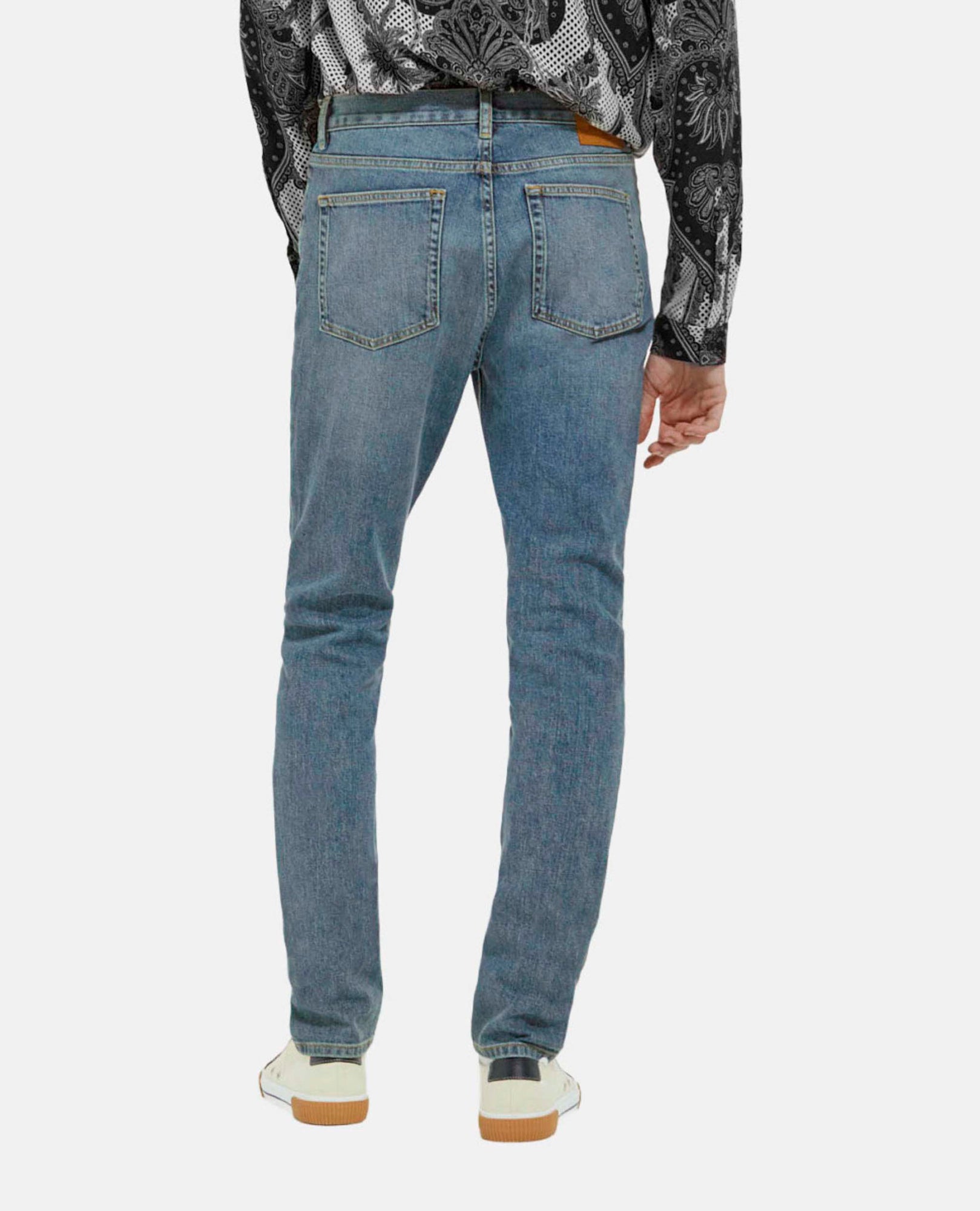 Faded Slim-Fit Jeans | Men | Blue Washed