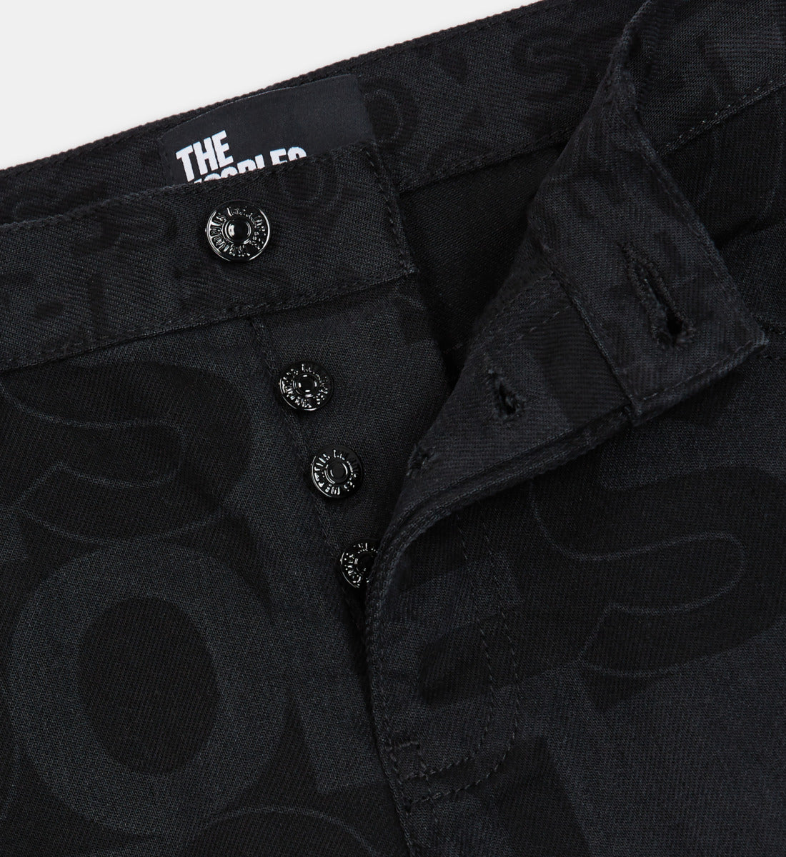 Straight-Cut Jeans With The Kooples Logo | Men | Black Washed