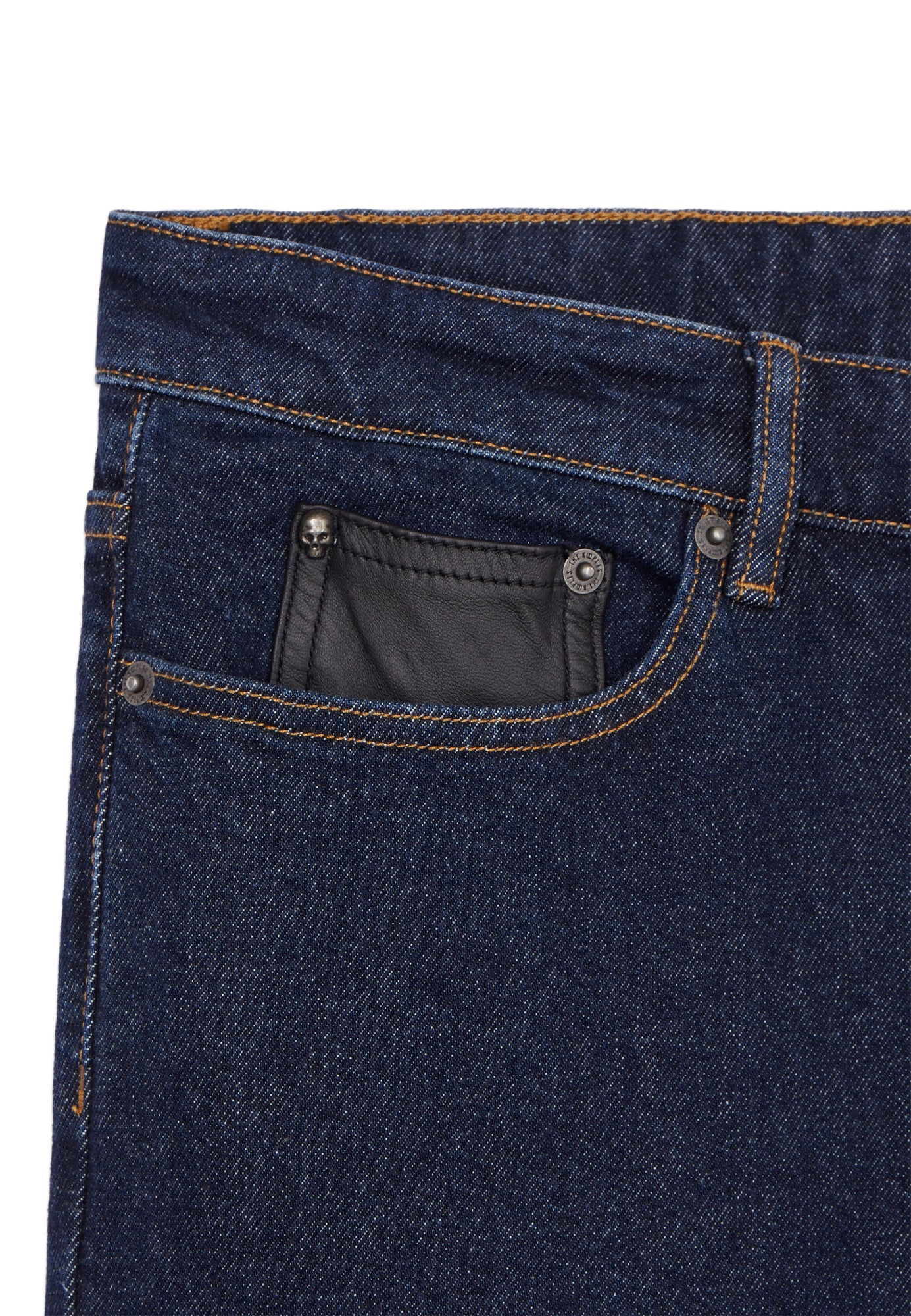 Slim Jeans With Leather Pocket | Men | Blue Brut