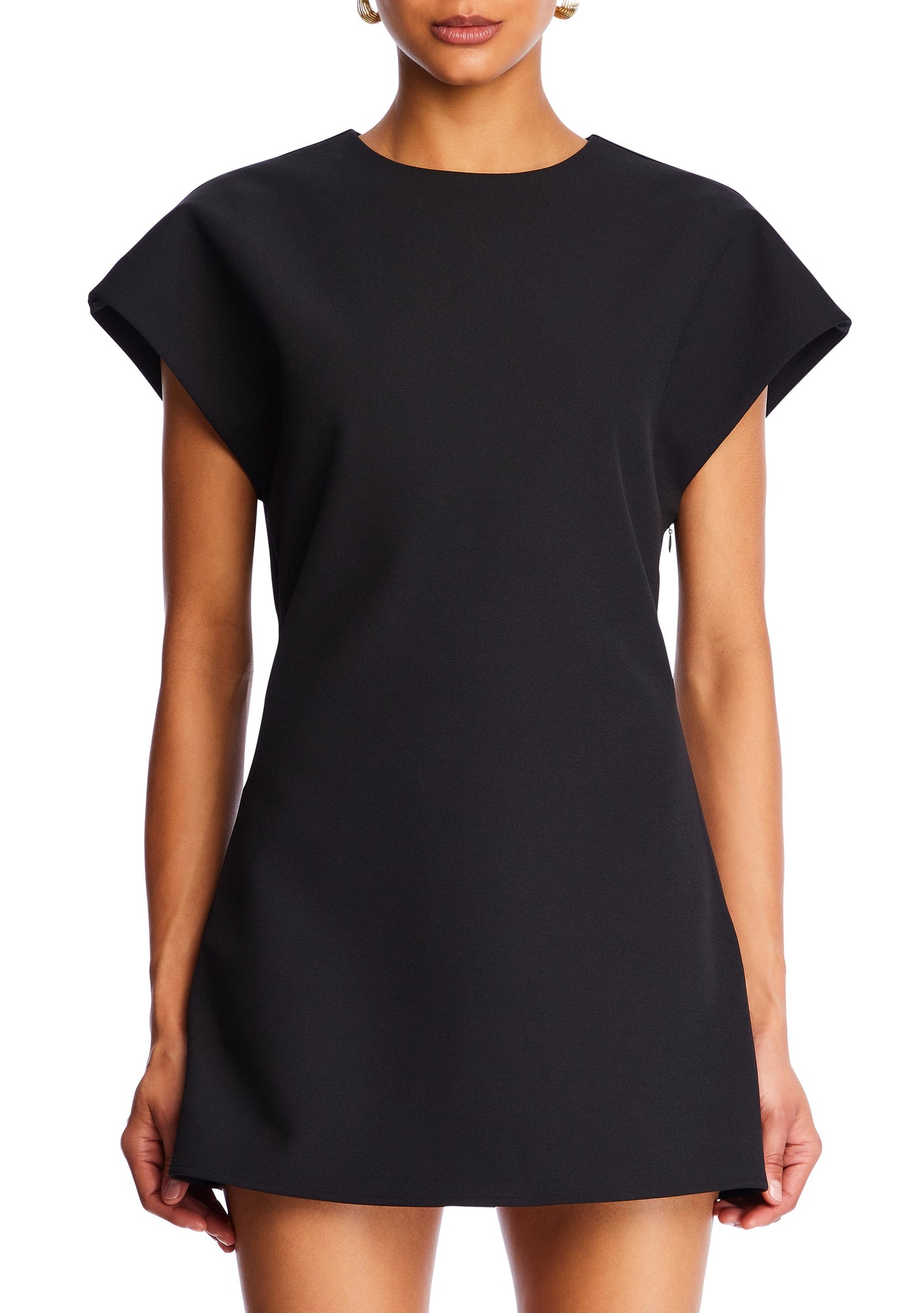Womens | Anna Crepe Mini Dress | Black