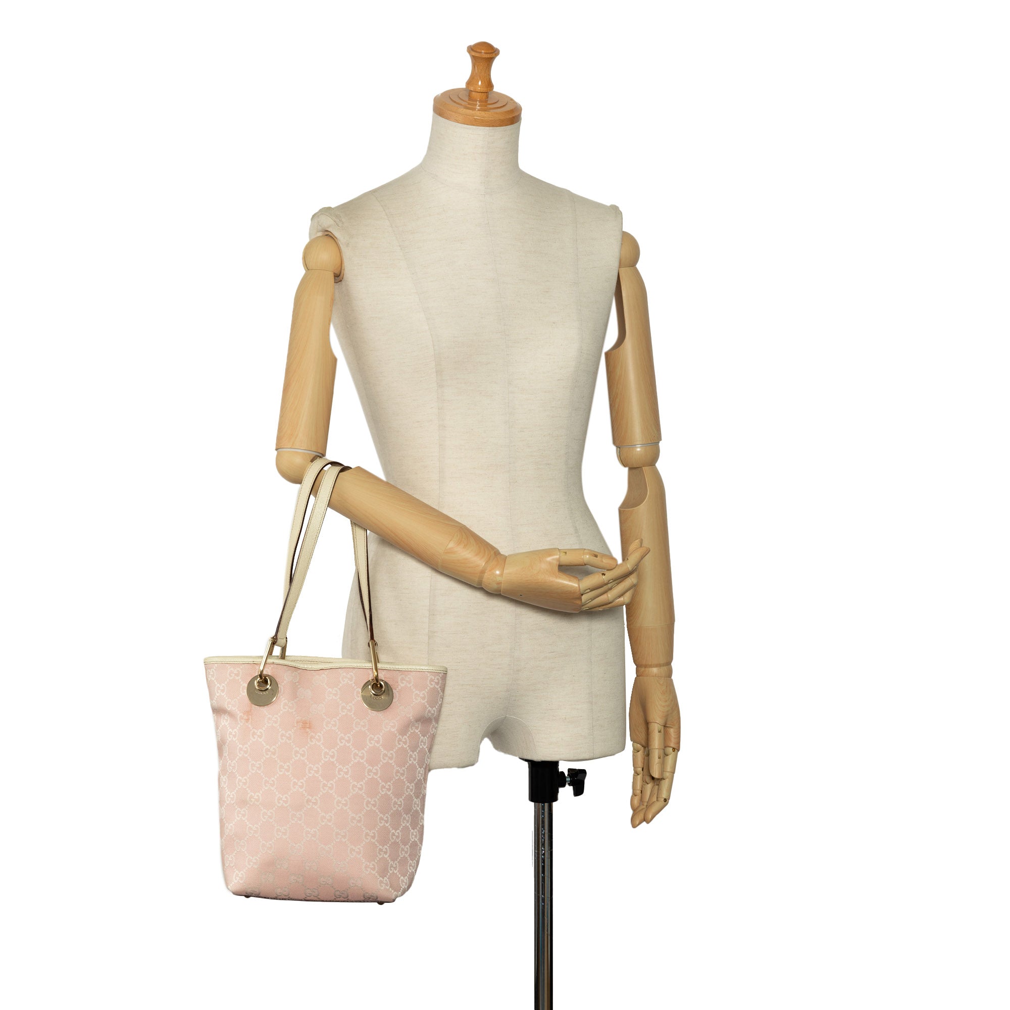Gucci | Pre-Owned GG Canvas Eclipse Shoulder Bag | Pink/Light Pink
