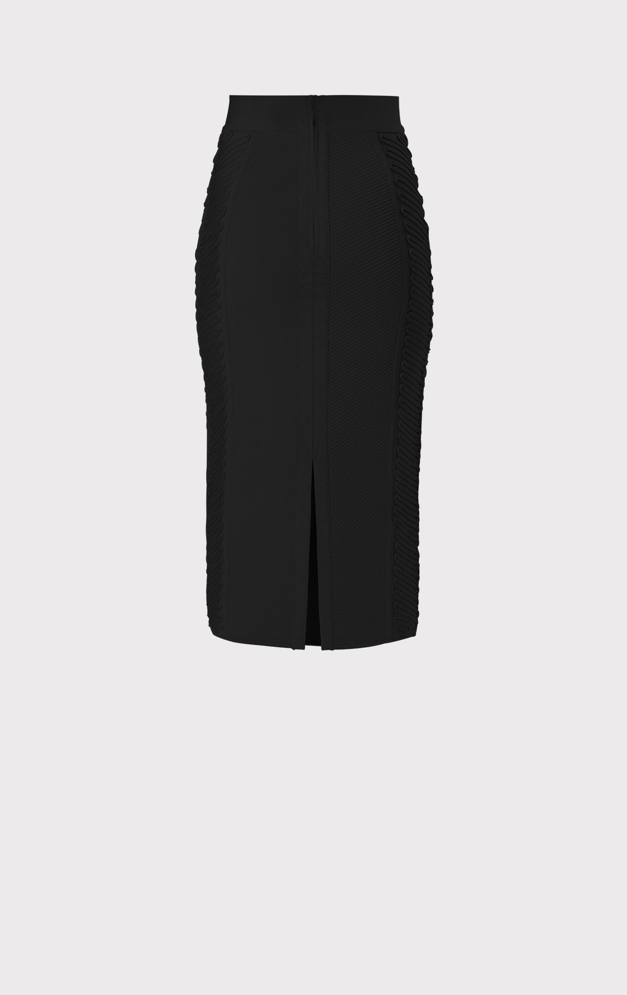 Hervé Léger X Law Roach Ribbon Embroidered Midi Skirt | Black