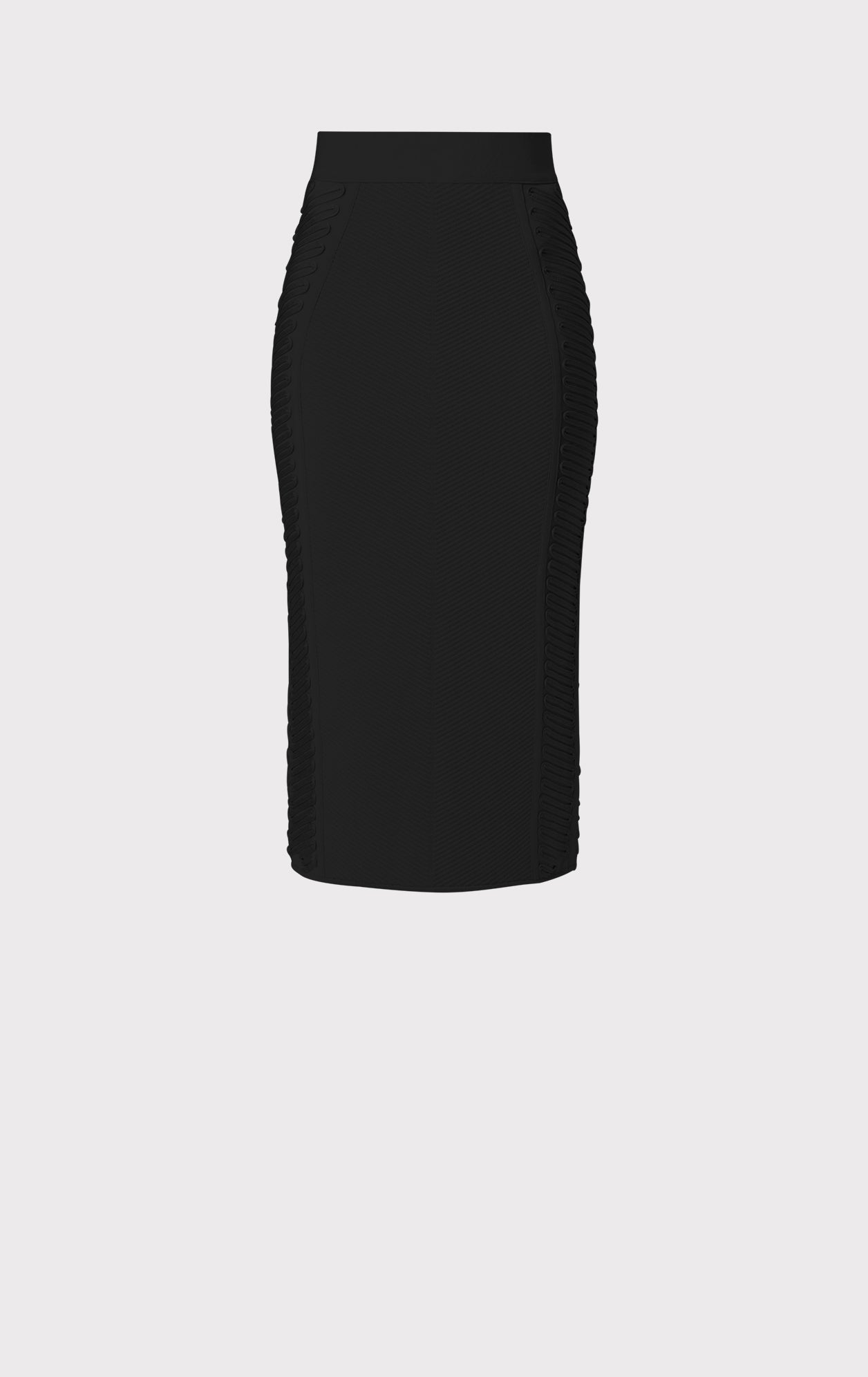 Hervé Léger X Law Roach Ribbon Embroidered Midi Skirt | Black