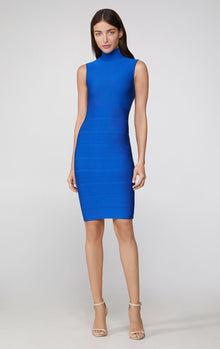 Mock Neck Icon Dress | Bright Cobalt