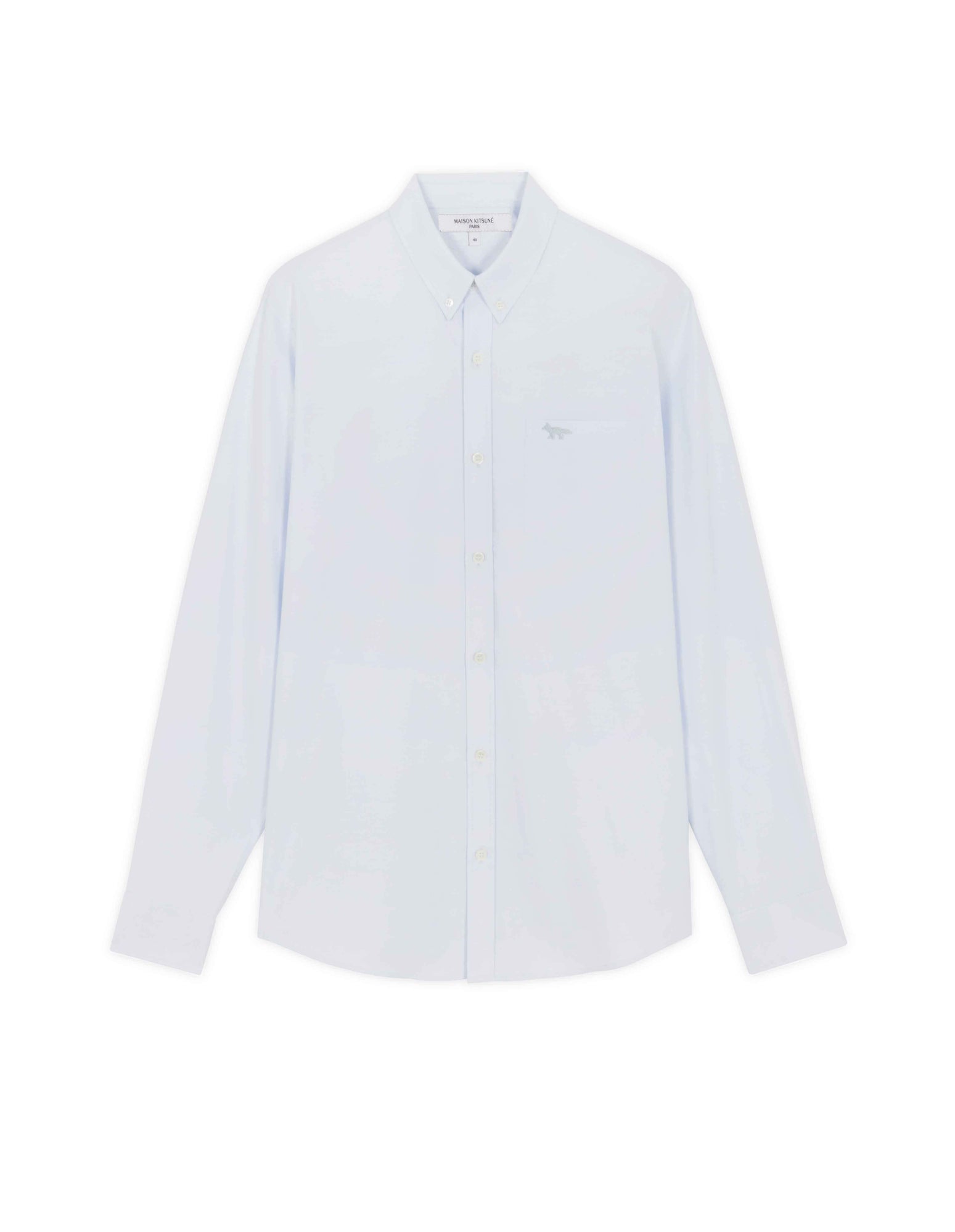 Mens | Fox Embroidery Pocket Classic Shirt | Light Blue