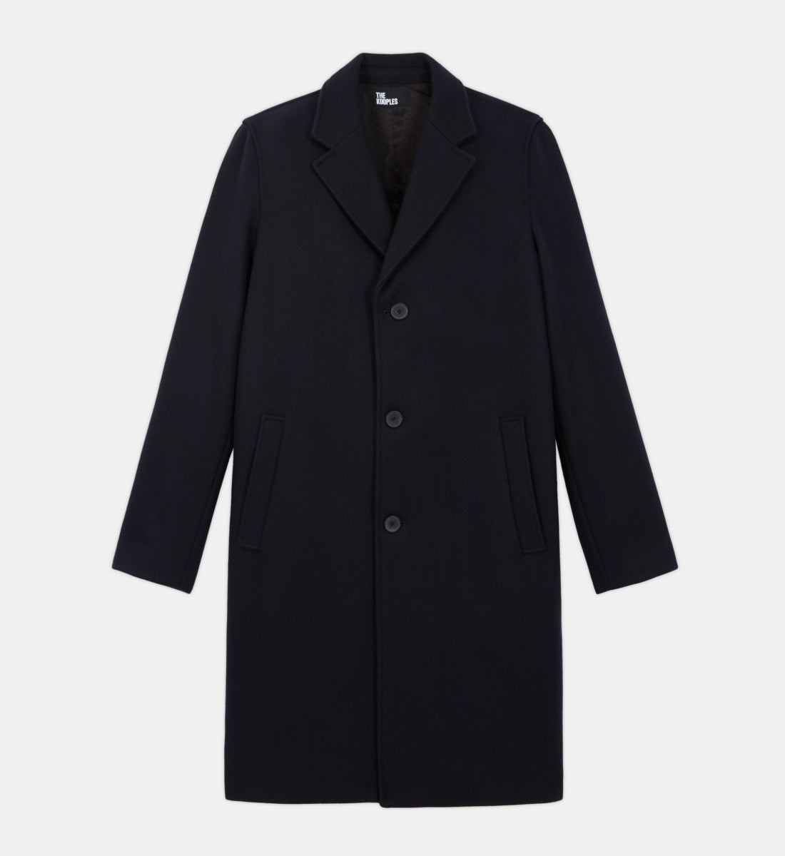 Long Wool Coat | Men | Black