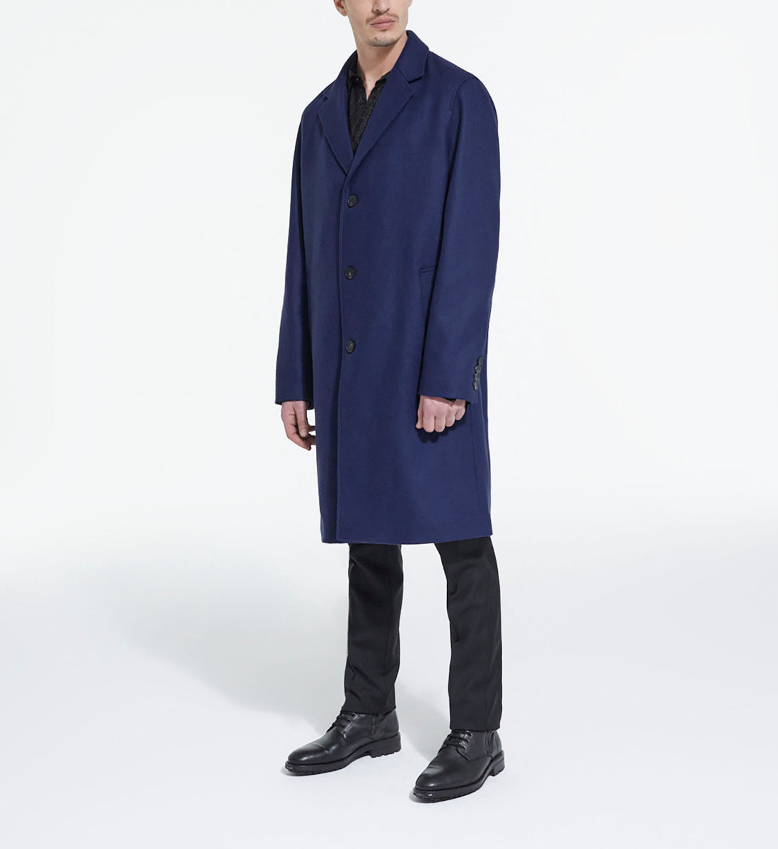 Blue Wool Coat | Men | Dark Navy