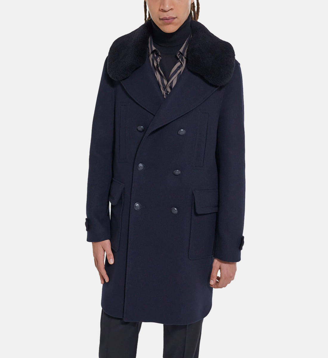 Blue Wool Coat | Men | Dark Navy