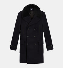 Blue Wool Coat | Men | Dark Navy