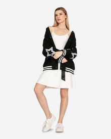 Women | Hold Me Close Letterman Bomber | Black