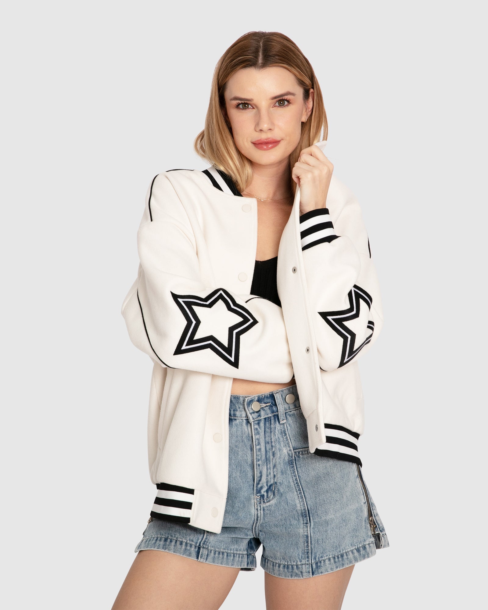 Women | Hold Me Close Letterman Bomber | Off-White